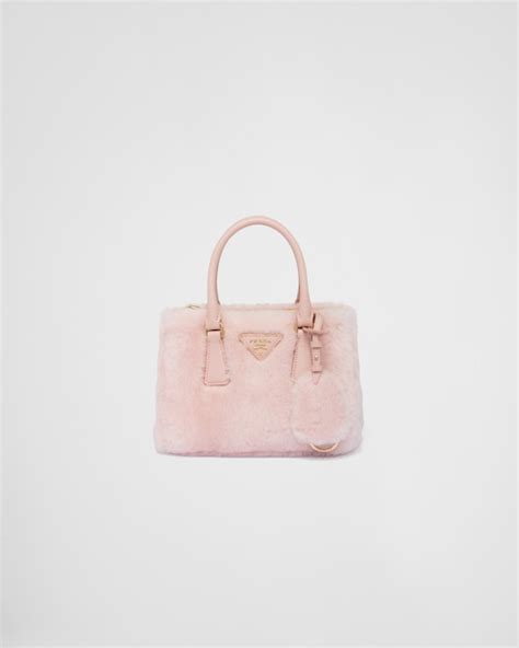 sherling prada bag|Orchid Pink Prada Galleria Shearling Mini.